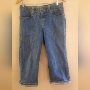 Rockies womens blue denim capri jean pants size 10
